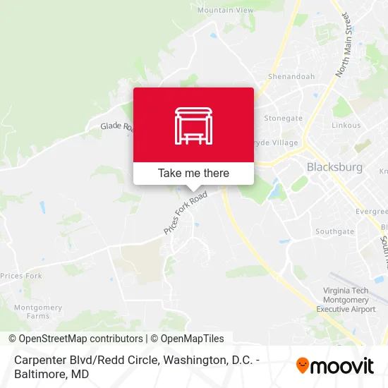 Carpenter Blvd/Redd Circle map