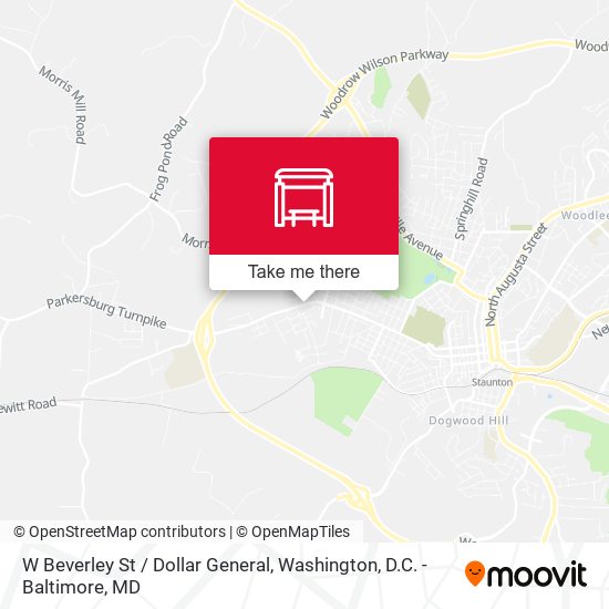 Mapa de W Beverley St / Dollar General