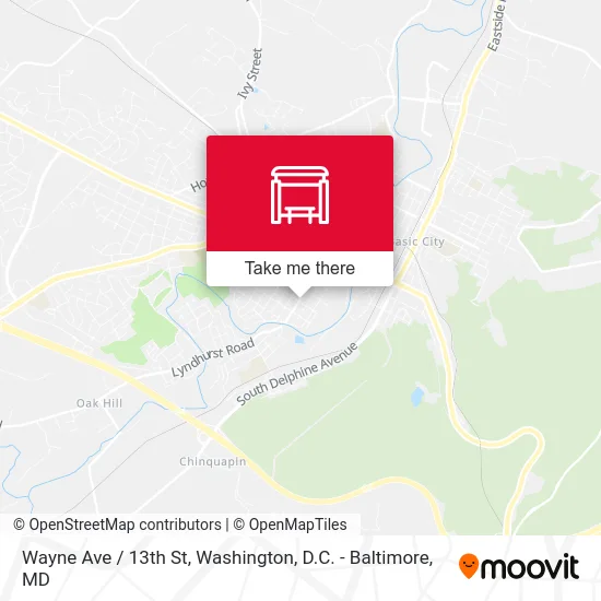 Wayne Ave / 13th St map