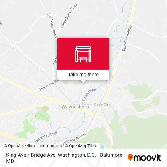 King Ave / Bridge Ave map
