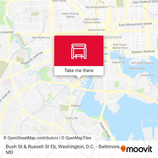 Bush St & Russell St Eb map