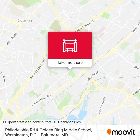 Philadelphia Rd & Golden Ring Middle School map