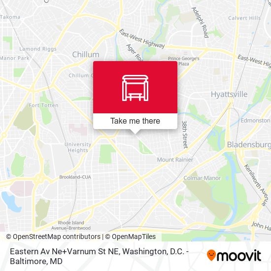 Eastern Av Ne+Varnum St NE map