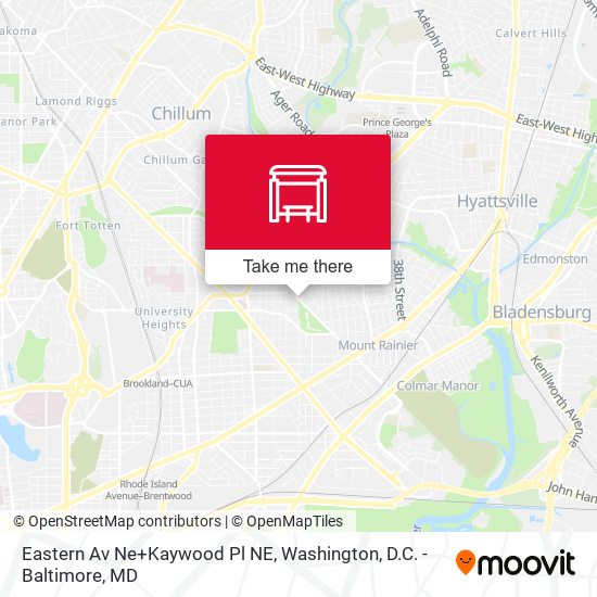 Mapa de Eastern Av Ne+Kaywood Pl NE
