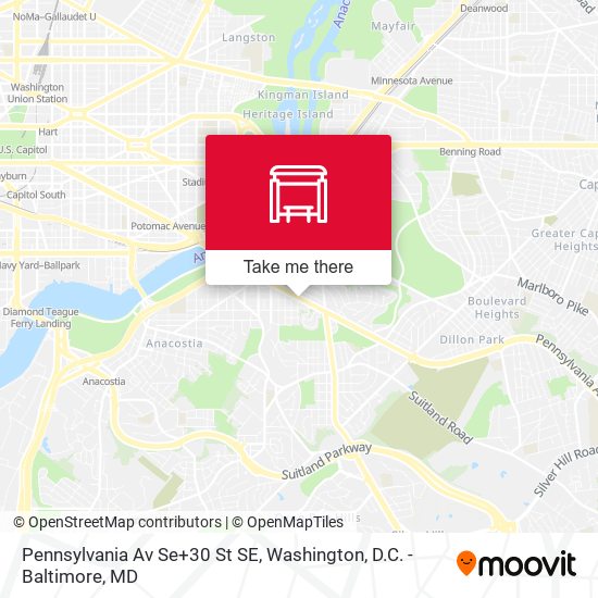 Pennsylvania Av Se+30 St SE map