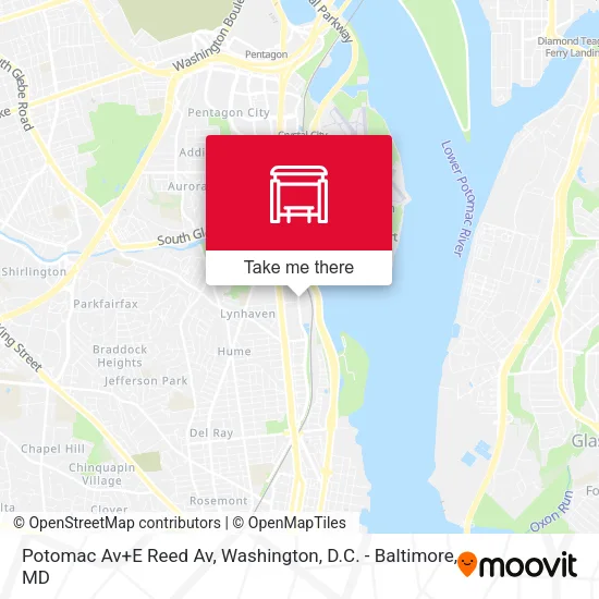 Mapa de Potomac Av+E Reed Av