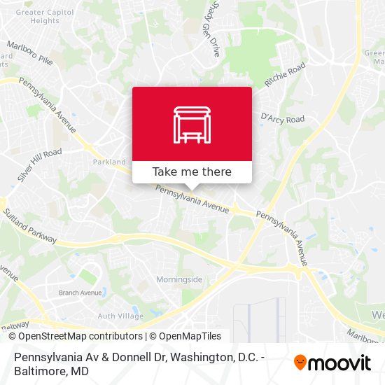 Mapa de Pennsylvania Av & Donnell Dr