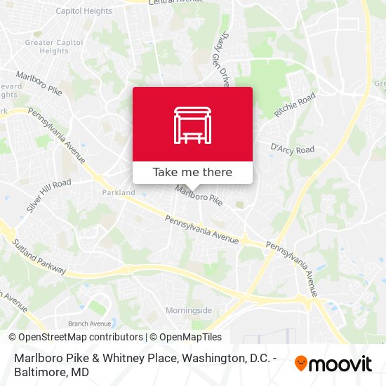 Marlboro Pike & Whitney Place map