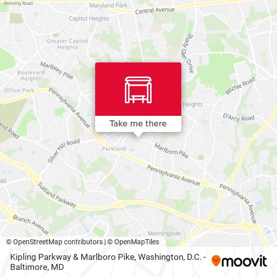 Kipling Parkway & Marlboro Pike map