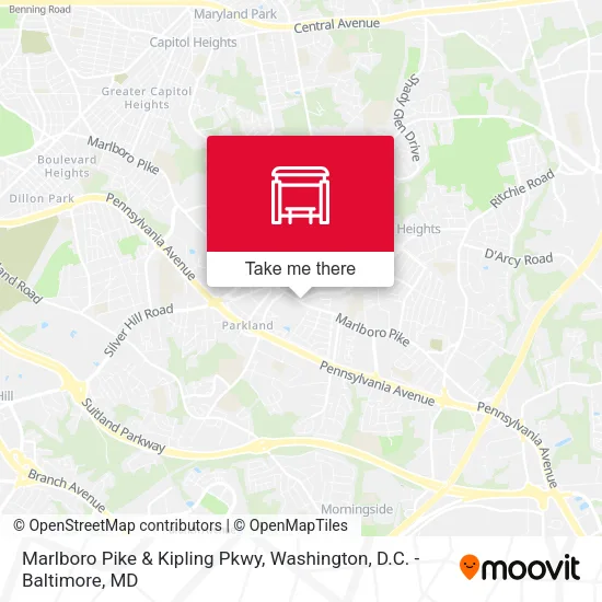 Marlboro Pike & Kipling Pkwy map