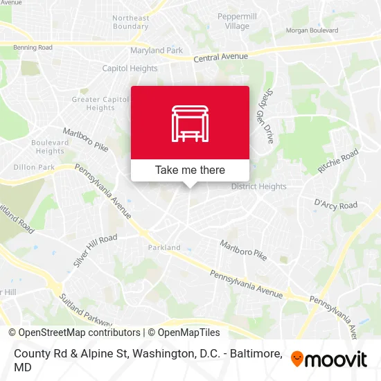 County Rd & Alpine St map