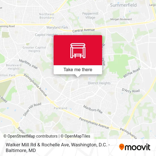Mapa de Walker Mill Rd & Rochelle Ave