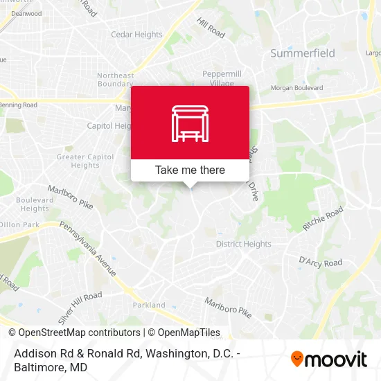 Addison Rd & Ronald Rd map