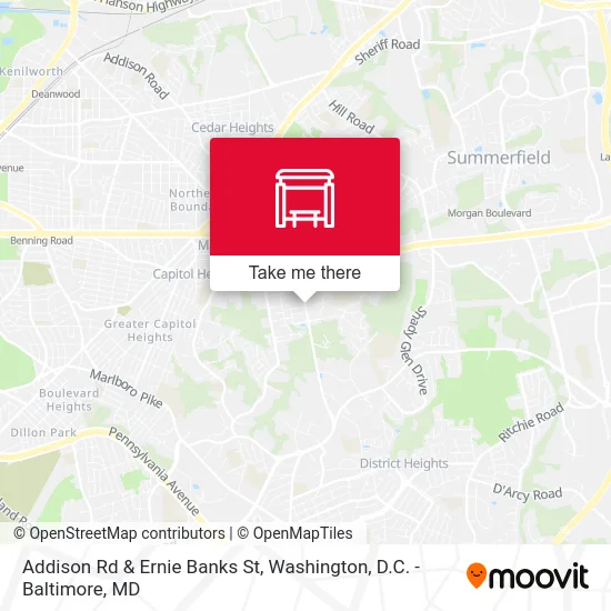 Addison Rd & Ernie Banks St map