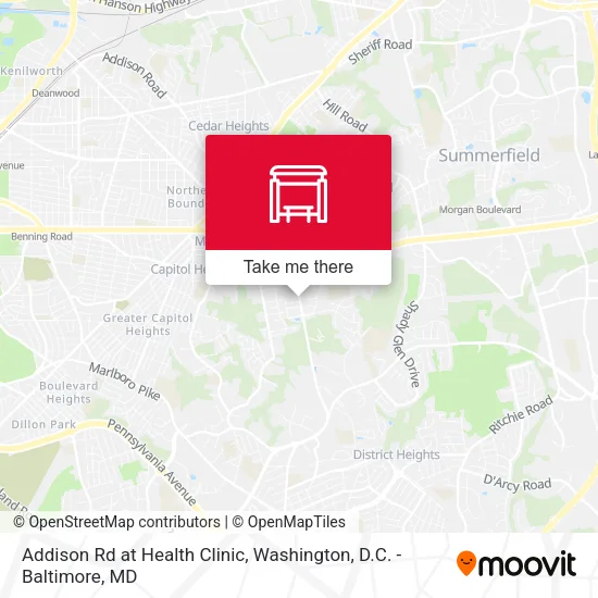 Mapa de Addison Rd at Health Clinic