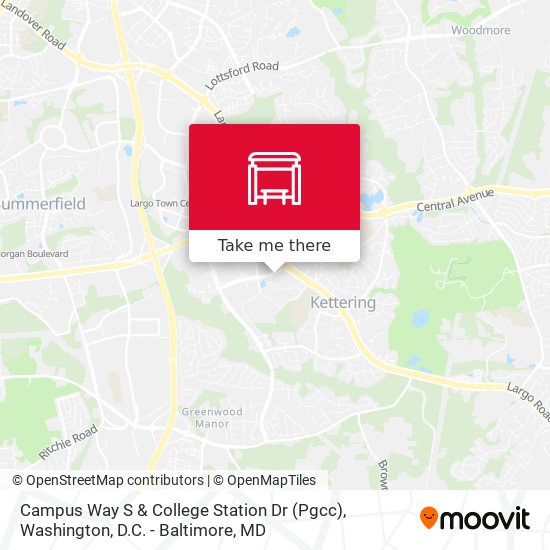 Mapa de Campus Way S & College Station Dr (Pgcc)