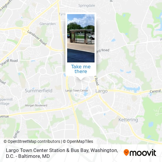 Largo Town Center Station & Bus Bay map