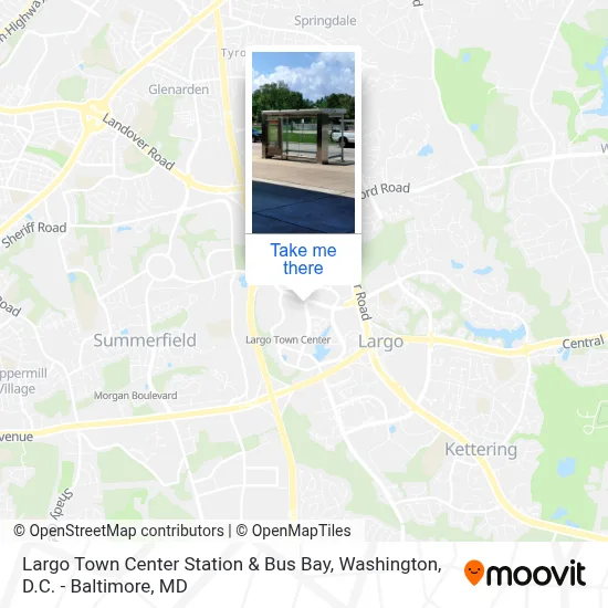 Largo Town Center Station & Bus Bay map