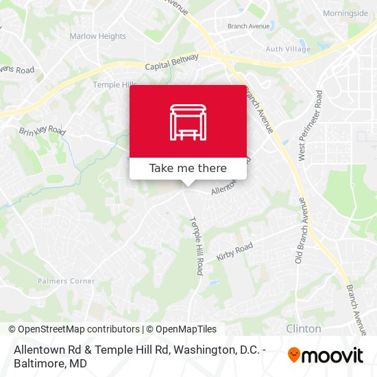 Allentown Rd & Temple Hill Rd map
