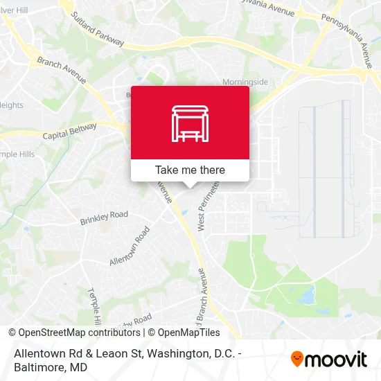 Allentown Rd & Leaon St map