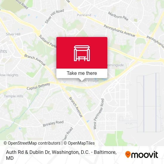 Auth Rd & Dublin Dr map