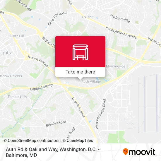 Auth Rd & Oakland Way map