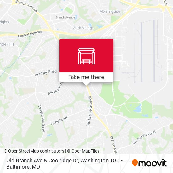 Old Branch Ave & Coolridge Dr map