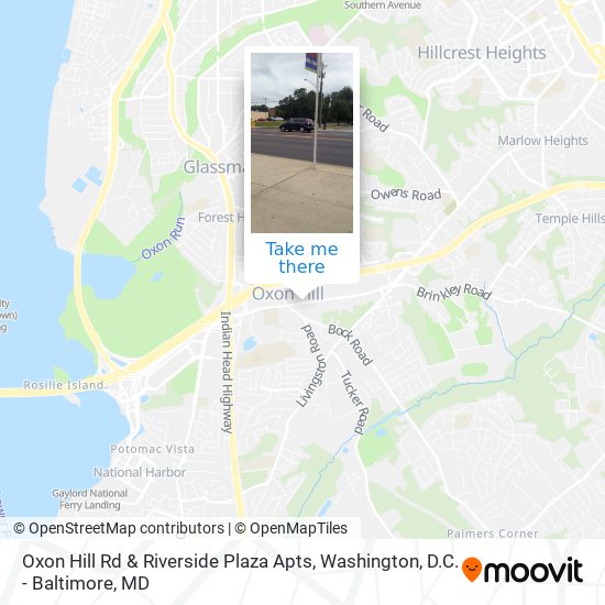 Oxon Hill Rd & Riverside Plaza Apts map