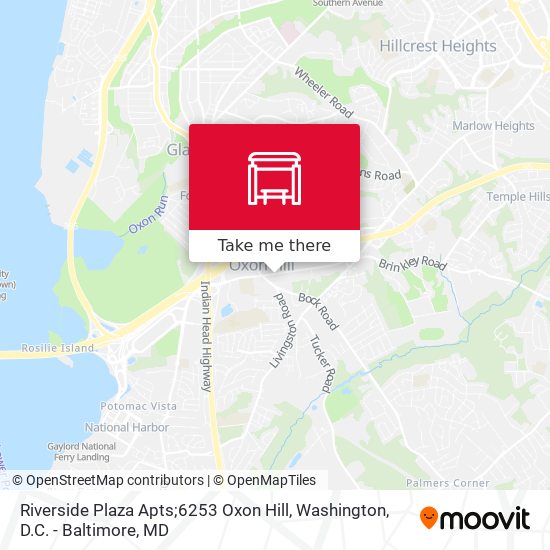 Mapa de Riverside Plaza Apts;6253 Oxon Hill