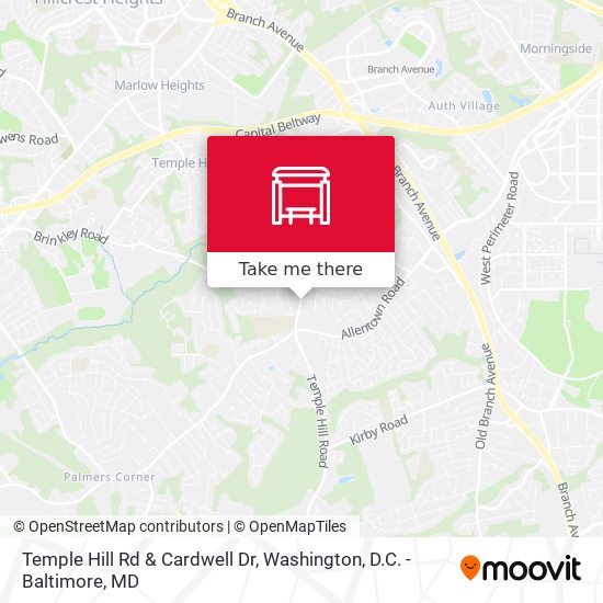 Mapa de Temple Hill Rd & Cardwell Dr