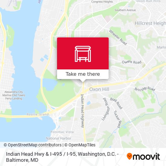 Mapa de Indian Head Hwy & I-495 / I-95