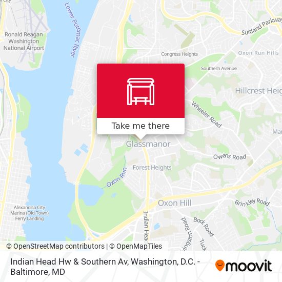 Indian Head Hw & Southern Av map