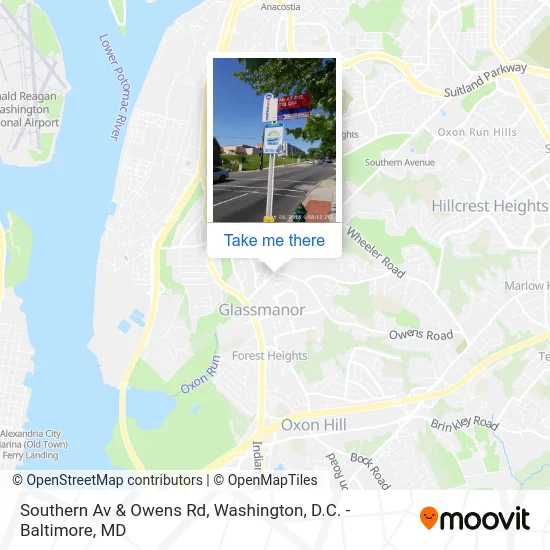 Southern Av & Owens Rd map