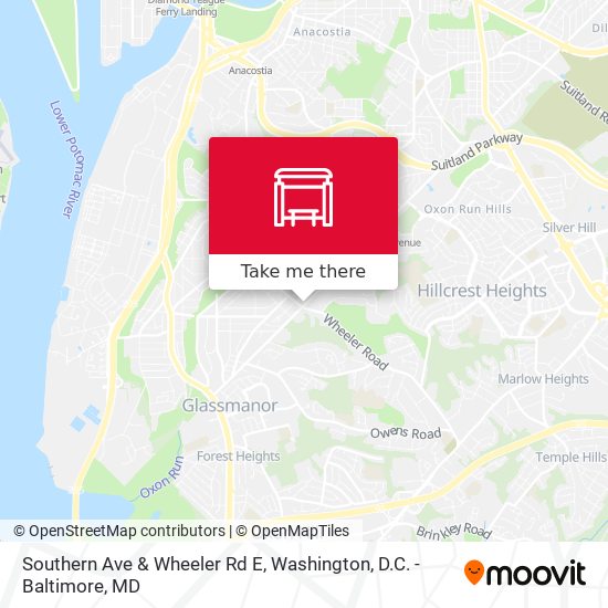 Southern Ave & Wheeler Rd E map