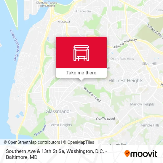 Southern Ave & 13th St Se map