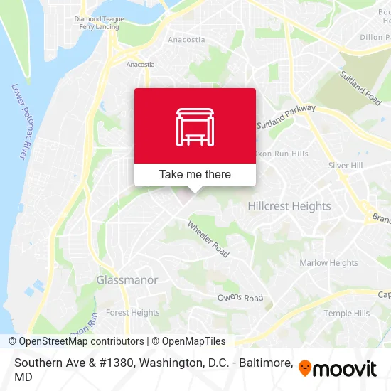 Southern Ave & #1380 map