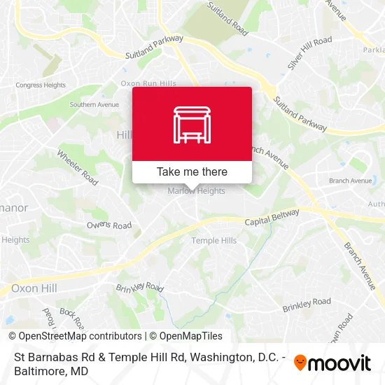 St Barnabas Rd & Temple Hill Rd map