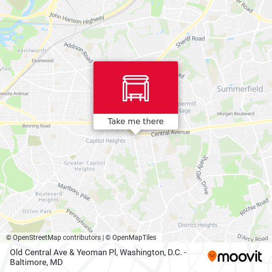 Old Central Ave & Yeoman Pl map