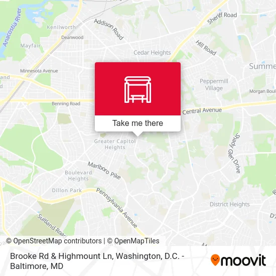 Brooke Rd & Highmount Ln map