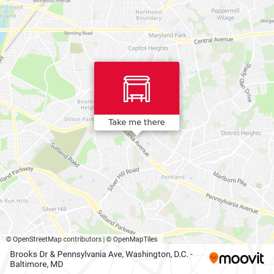 Brooks Dr & Pennsylvania Ave map