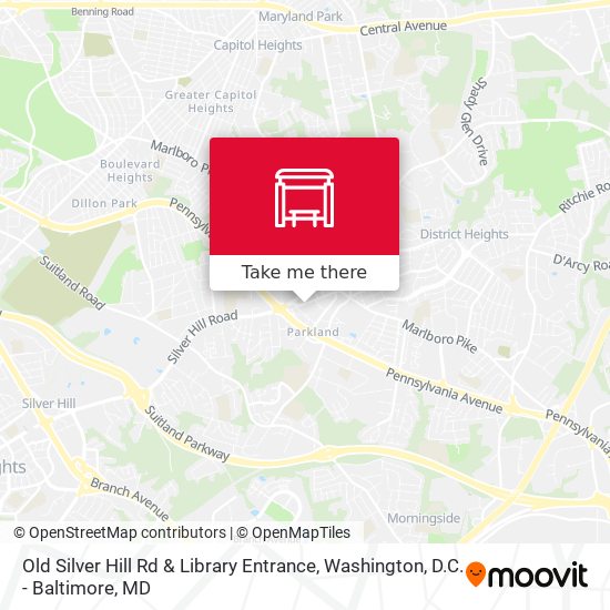 Old Silver Hill Rd & Library Entrance map