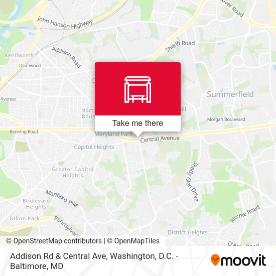 Addison Rd & Central Ave map