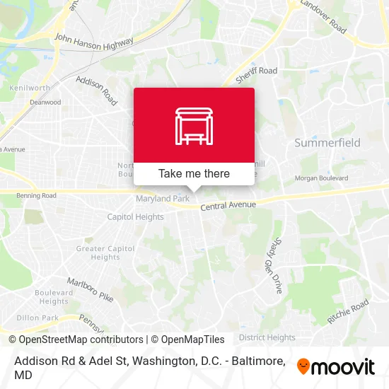 Addison Rd & Adel St map