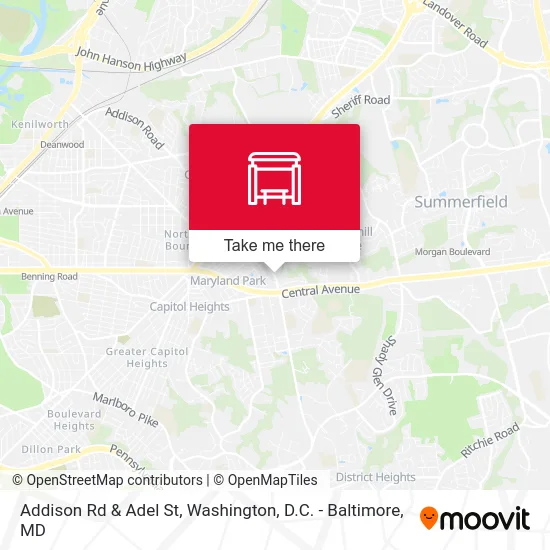 Addison Rd & Adel St map