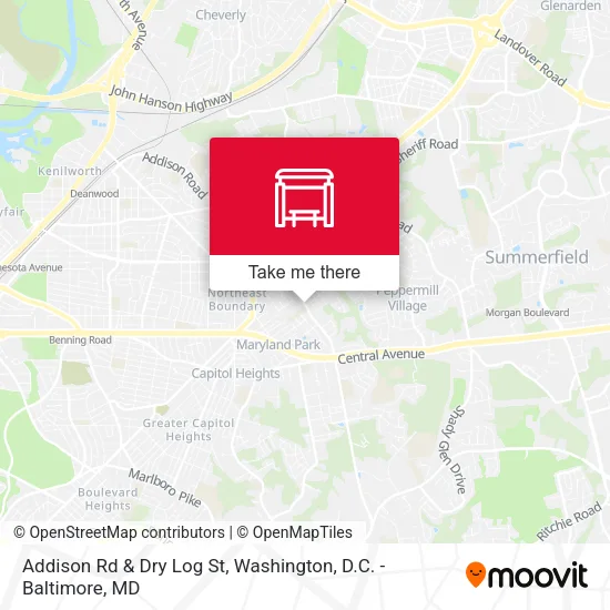 Addison Rd & Dry Log St map