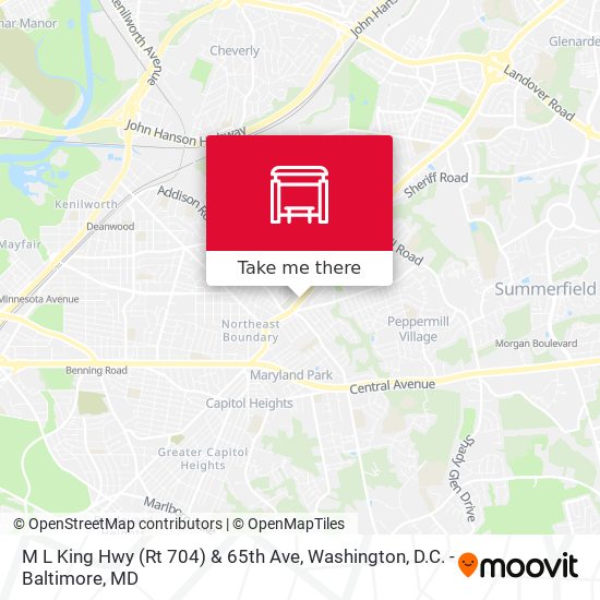 M L King Hwy (Rt 704) & 65th Ave map