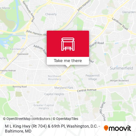 M L King Hwy (Rt 704) & 69th Pl map