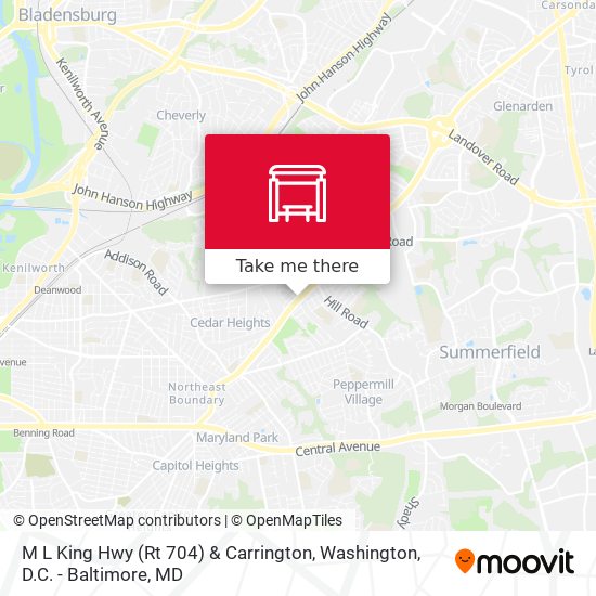Mapa de M L King Hwy (Rt 704) & Carrington