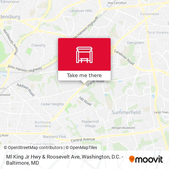 Ml King Jr Hwy & Roosevelt Ave map