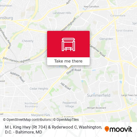 M L King Hwy (Rt 704) & Ryderwood C map